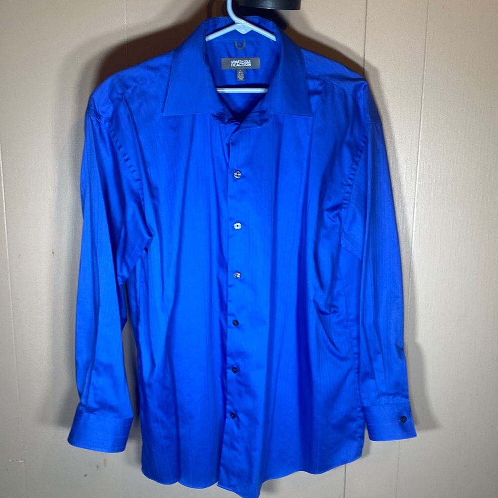 Kenneth Cole Reaction Large Blue Dress Shirt